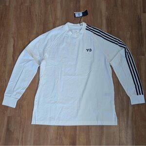 NWT Y-3 White Long Sleeve Shirt Yohji Yamamoto Y3
